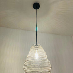 CGC Lighting Cgc Casablanca Medium Silver Mesh Morrocan Metal Ceiling Pendant Light And Lamp Shade - thumbnail 3