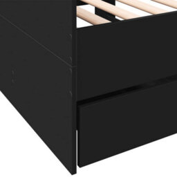 Berkfield Daybed With Drawers Without Mattress Black 75X190 Cm Small Single - thumbnail 7