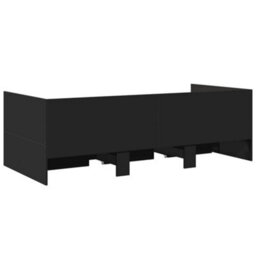 Berkfield Daybed With Drawers Without Mattress Black 75X190 Cm Small Single - thumbnail 6