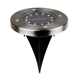 Gavea Multicolour Stainless Steel Effect Solar-Powered Integrated Led Outdoor Ground Light - thumbnail 3