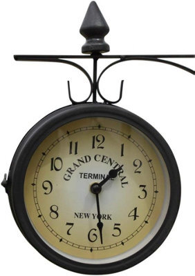 Grand Central Double Sided Garden Clock -For Outdoor Or Indoor Use. - image 1