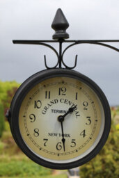 Grand Central Double Sided Garden Clock -For Outdoor Or Indoor Use. - thumbnail 2