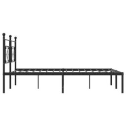 Berkfield Metal Bed Frame Without Mattress With Headboard Black 183X213Cm - thumbnail 6