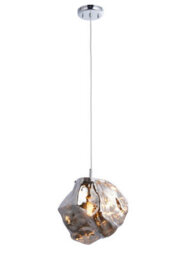 Anson Lighting Norma Pendant Light Finished In Chrome Metallic Glass And Chrome Plate - thumbnail 5