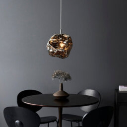 Anson Lighting Norma Pendant Light Finished In Chrome Metallic Glass And Chrome Plate - thumbnail 3