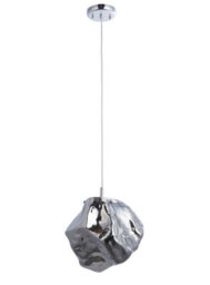 Anson Lighting Norma Pendant Light Finished In Chrome Metallic Glass And Chrome Plate - thumbnail 6