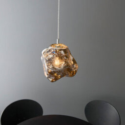 Anson Lighting Norma Pendant Light Finished In Chrome Metallic Glass And Chrome Plate - thumbnail 1