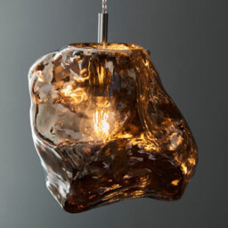Anson Lighting Norma Pendant Light Finished In Chrome Metallic Glass And Chrome Plate - thumbnail 2