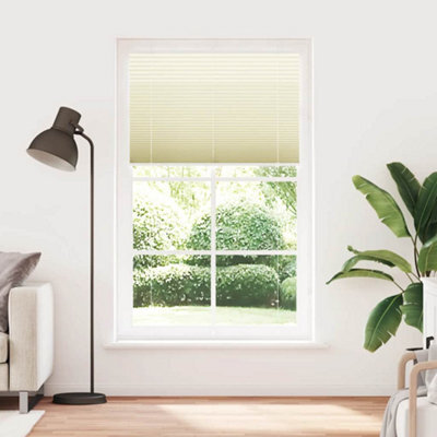 Berkfield Modern Pleated Blind Cream 115X200 Cm Fabric Width 114.4 Cm Polyester - image 1