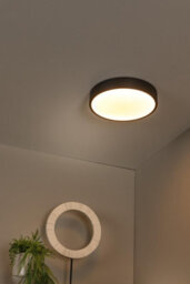 Lucide Unar Modern Flush Ceiling Light 30Cm - Led Dim. - 1X18W 2700K - 3 Stepdim - Black - thumbnail 4