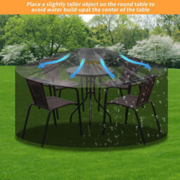 Durable Garden Furniture Cover - Waterproof, Windproof And Uv Resistant For Outdoor Table 180 X 80 Cm Black - thumbnail 6