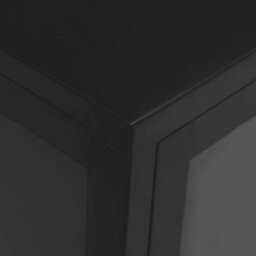 Berkfield Sideboard Black 70X35X70 Cm Steel And Glass - thumbnail 8