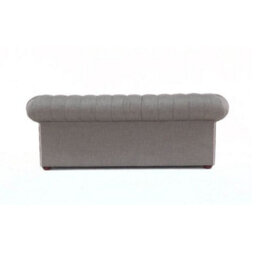 Chesterfield 3 Seater Sofa Charles Charcoal Grey Linen Fabric In Classic Style - thumbnail 5