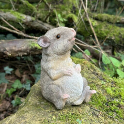 Animal Crackers Happy Mouse In A Relaxed Pose, Cute Fairy Woodland Garden Ornament - thumbnail 4