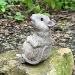 Animal Crackers Happy Mouse In A Relaxed Pose, Cute Fairy Woodland Garden Ornament - thumbnail 2