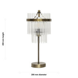 First Choice Lighting Georgia - Antique Brass With Glass Rods Table Lamp - thumbnail 5
