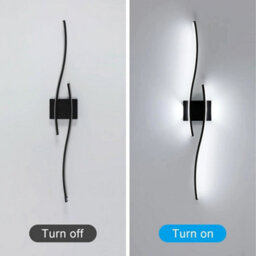 Modern Indoor Wall Light Design Wall Lamp Black Cold White 89Cm Living Room 27W - thumbnail 3
