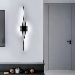 Modern Indoor Wall Light Design Wall Lamp Black Cold White 89Cm Living Room 27W - thumbnail 5