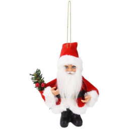 Urbn-Living Urbnliving 6 Mini Hanging Santa Claus Christmas Tree Bauble Ornament Traditional Decor - thumbnail 5