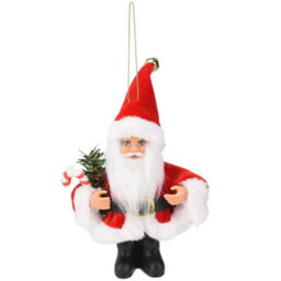 Urbn-Living Urbnliving 6 Mini Hanging Santa Claus Christmas Tree Bauble Ornament Traditional Decor - thumbnail 3