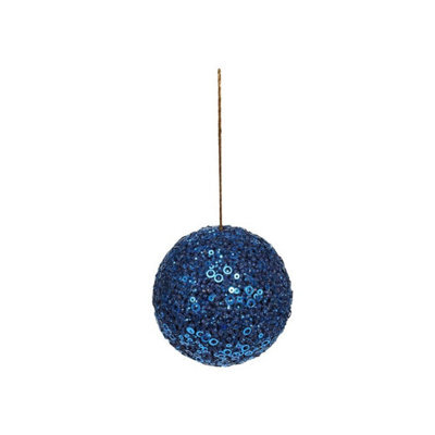 Royal Glitter Bauble Dia10Cm 2 Pack - Blue - image 1