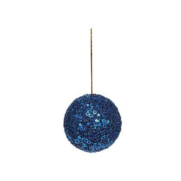 Royal Glitter Bauble Dia10Cm 2 Pack - Blue - thumbnail 1