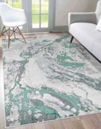 Picasso Modern Waterflow Abstract Area Rugs Aqua 160X230 Cm - thumbnail 4
