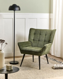 Beliani Armchair Bellingmo Fabric Green - thumbnail 2