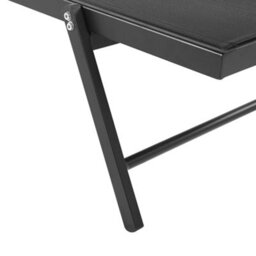 Beliani Sun Lounger Portofino Reclining Metal Black - thumbnail 7