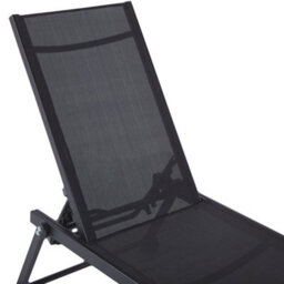 Beliani Sun Lounger Portofino Reclining Metal Black - thumbnail 5