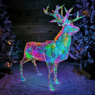Samuel Alexander 90Cm Light Up Indoor Outdoor Dreamlights Christmas Stag With 500 White Leds - image 1