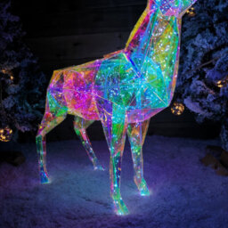 Samuel Alexander 90Cm Light Up Indoor Outdoor Dreamlights Christmas Stag With 500 White Leds - thumbnail 7