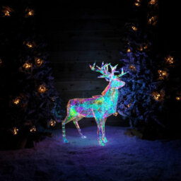 Samuel Alexander 90Cm Light Up Indoor Outdoor Dreamlights Christmas Stag With 500 White Leds - thumbnail 2