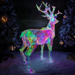 Samuel Alexander 90Cm Light Up Indoor Outdoor Dreamlights Christmas Stag With 500 White Leds - thumbnail 8