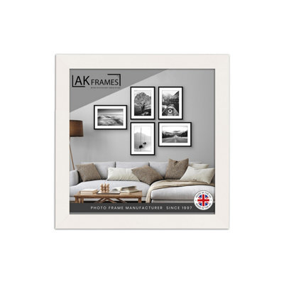 "AK Frames Sleek 7X7"" White Thin Modern Picture Frame - Slim And Design For Posters, Prints And Photos - Elegant Wall Frame Decor" - image 1