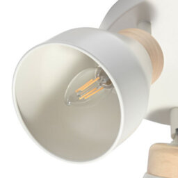 Happy Homewares Contemporary Scandinavian Designed Triple Spot Ceiling Light In Muted Dove Grey - thumbnail 3