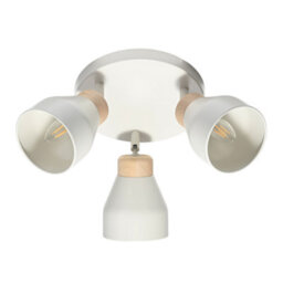 Happy Homewares Contemporary Scandinavian Designed Triple Spot Ceiling Light In Muted Dove Grey - thumbnail 2