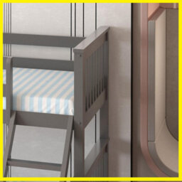 RAC3 Wooden Double Bunk Bed   Space Saving, Sturdy, Sleeps 2   Available In White And Grey  (Double Grey) - thumbnail 4