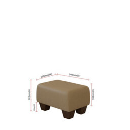 Truffle Light Brown Mahogany Wood Chunky Legs Faux Leather Small Footstool  Handmade Uk By Footstools Direct - thumbnail 2