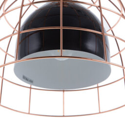 Wyld And Coco Industrial Ceiling Pendant Black 121Cm With Copper Cage - thumbnail 5