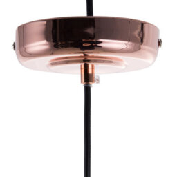 Wyld And Coco Industrial Ceiling Pendant Black 121Cm With Copper Cage - thumbnail 8