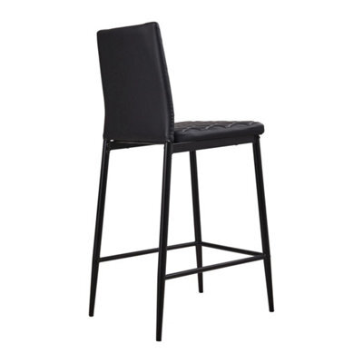 2X Pub Breakfast Bar Stool Pu Padded High Chair Kitchen Island Counter Barstools - image 1