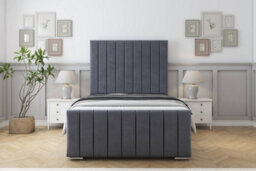 "Sloomy California Steel Plush Bed Frame With 50"" Upholstered Headboard 6' Super King" - thumbnail 1