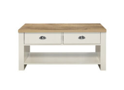 Birlea Highgate 2 Drawer Coffee Table Cream & Oak - thumbnail 9