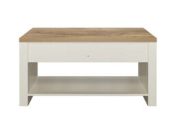 Birlea Highgate 2 Drawer Coffee Table Cream & Oak - thumbnail 7