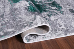 Onyx Modern Grunge Sprayed Abstract Area Rugs Aqua 160X230 Cm - thumbnail 3