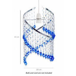 Innoteck Spiral Droplet Pendant Light Shade - Blue - thumbnail 6