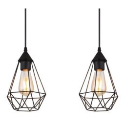 Luminosa Lighting Luminosa Zachary Bar Pendant Ceiling Light Matt Black 3X E27 - thumbnail 4