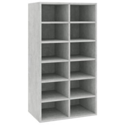 Berkfield Shoe Rack Concrete Grey 54X34X100.5 Cm Engineered Wood - thumbnail 2