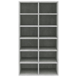 Berkfield Shoe Rack Concrete Grey 54X34X100.5 Cm Engineered Wood - thumbnail 4